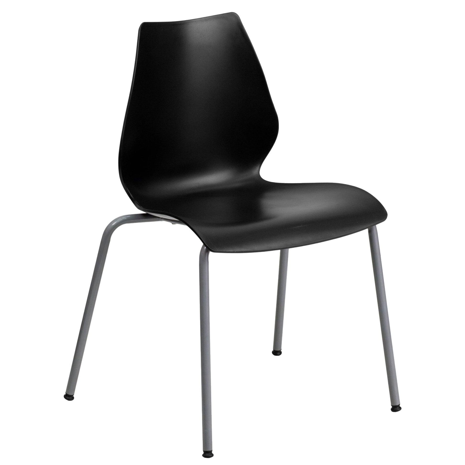 HERCULES Series 770 lb. Capacity Stack Chair with Lumbar Support and Silver Frame - SchoolOutlet