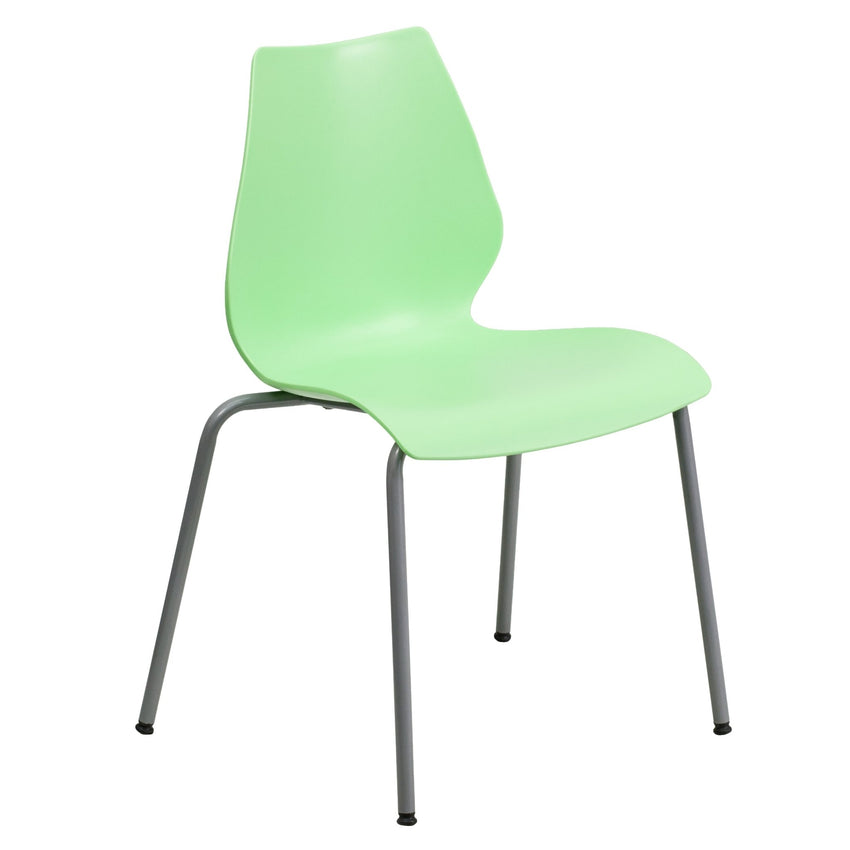 HERCULES Series 770 lb. Capacity Stack Chair with Lumbar Support and Silver Frame - SchoolOutlet