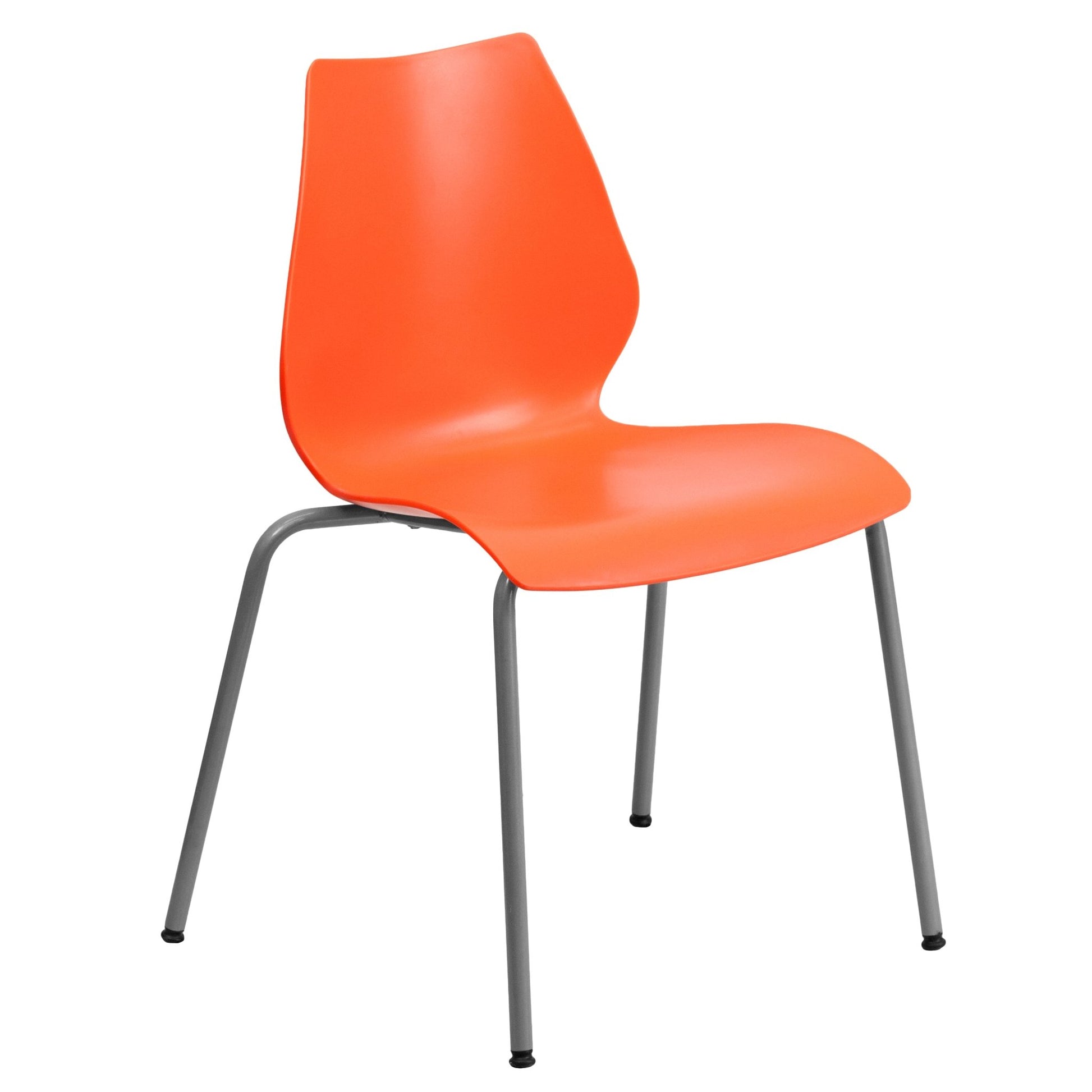 HERCULES Series 770 lb. Capacity Stack Chair with Lumbar Support and Silver Frame - SchoolOutlet