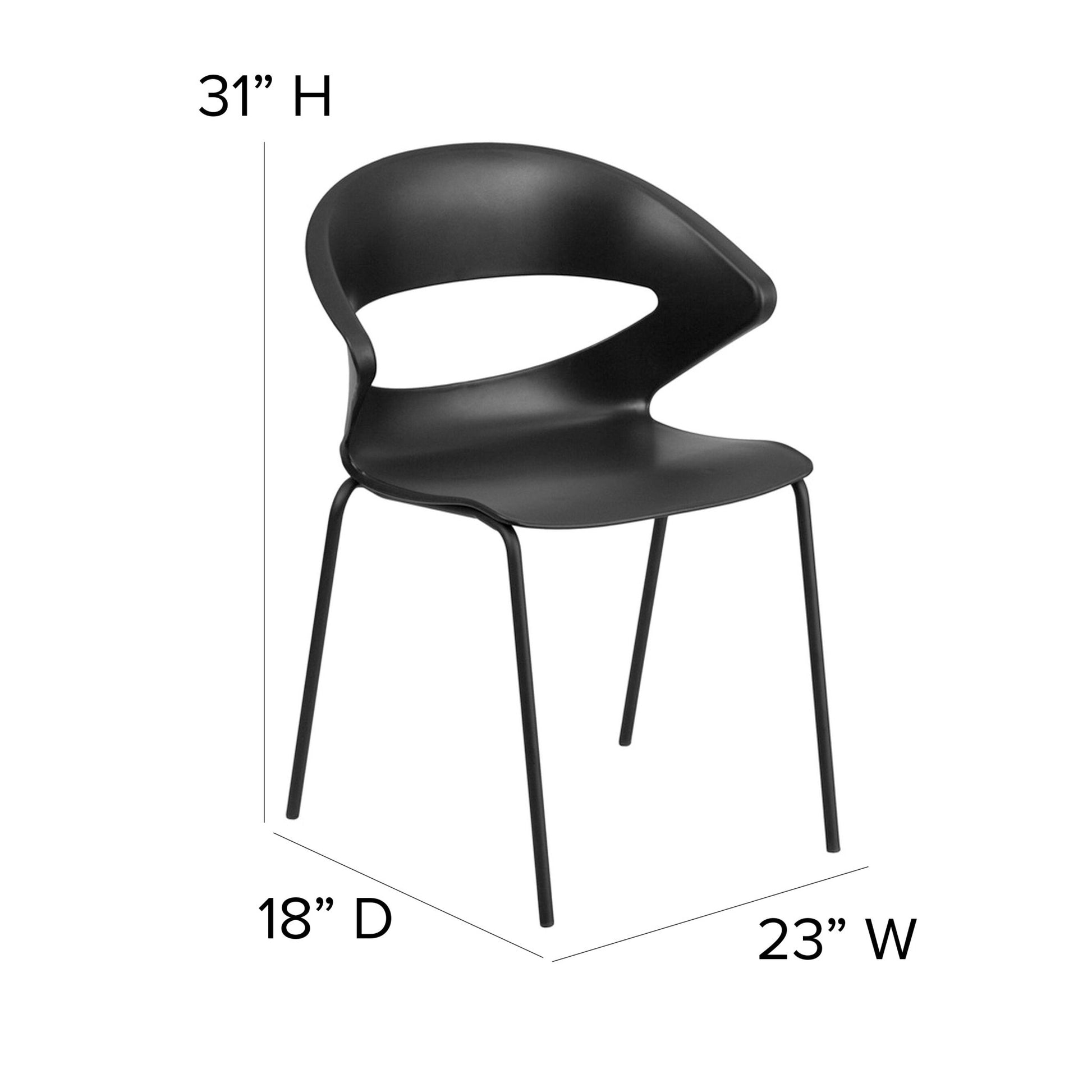 HERCULES Series 440 lb. Capacity Black Stack Chair - SchoolOutlet