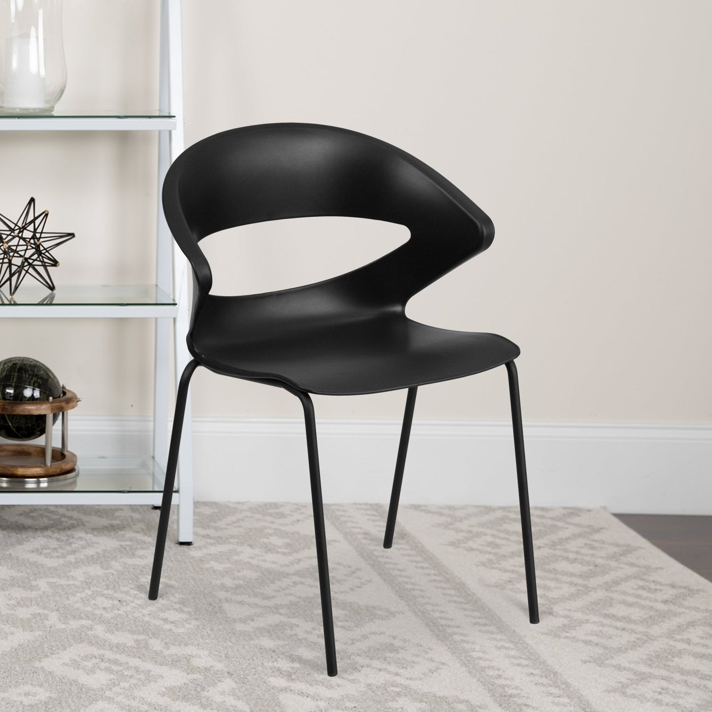 HERCULES Series 440 lb. Capacity Black Stack Chair - SchoolOutlet