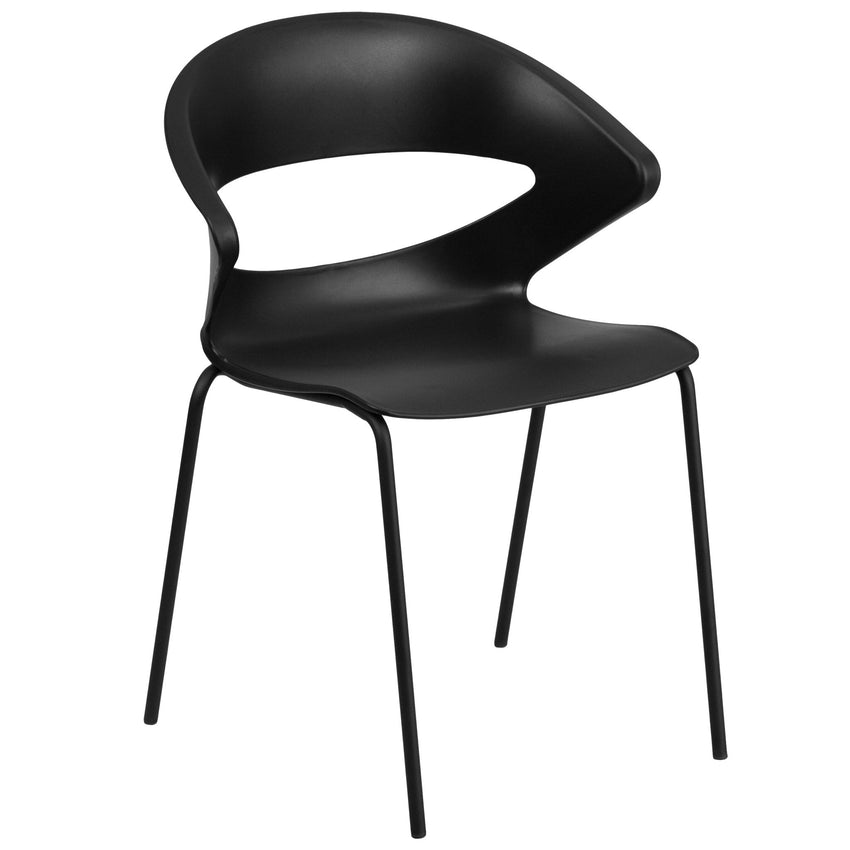 HERCULES Series 440 lb. Capacity Black Stack Chair - SchoolOutlet