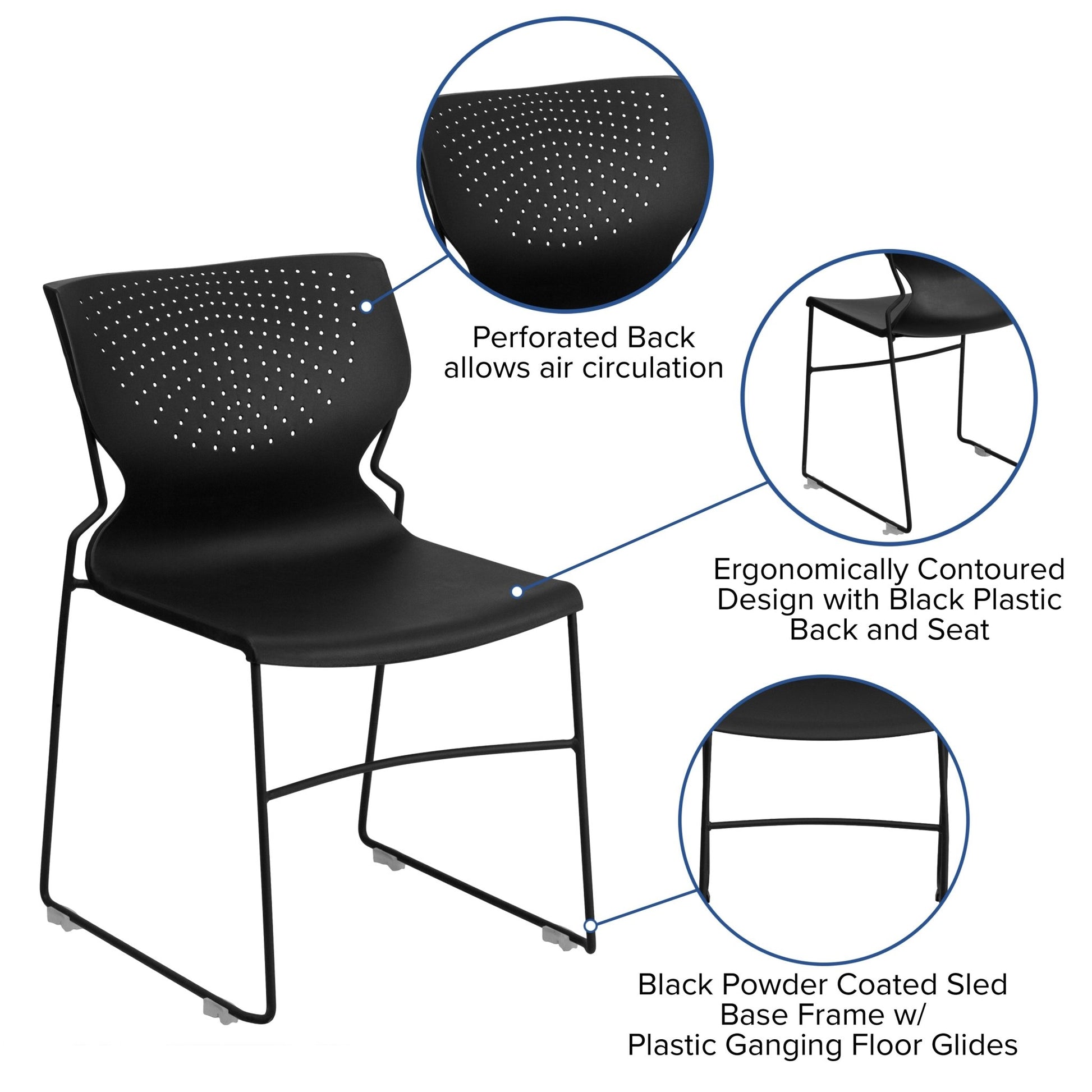HERCULES Series 661 lb. Capacity Full Back Stack Chair with Powder Coated Frame - SchoolOutlet