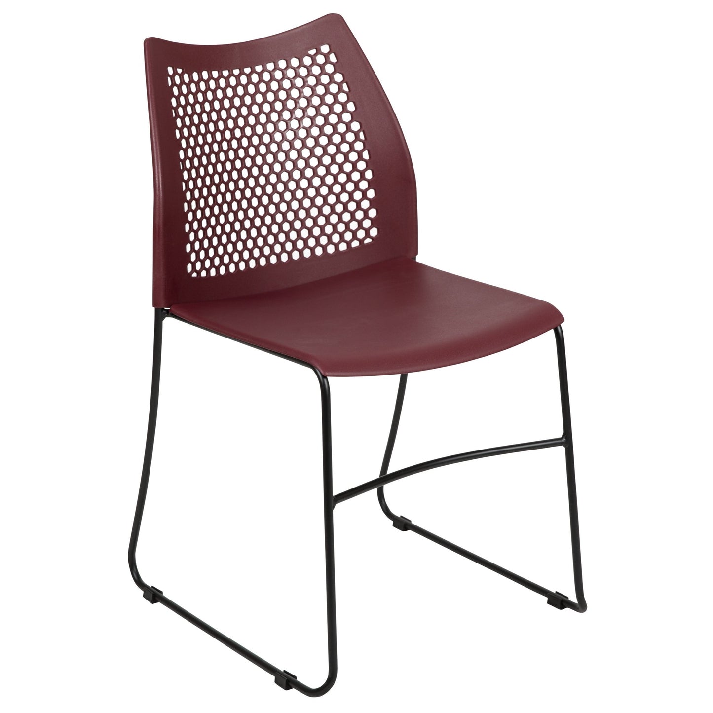 HERCULES Series 661 lb. Capacity Stack Chair with Air-Vent Back and Powder Coated Sled Base - SchoolOutlet