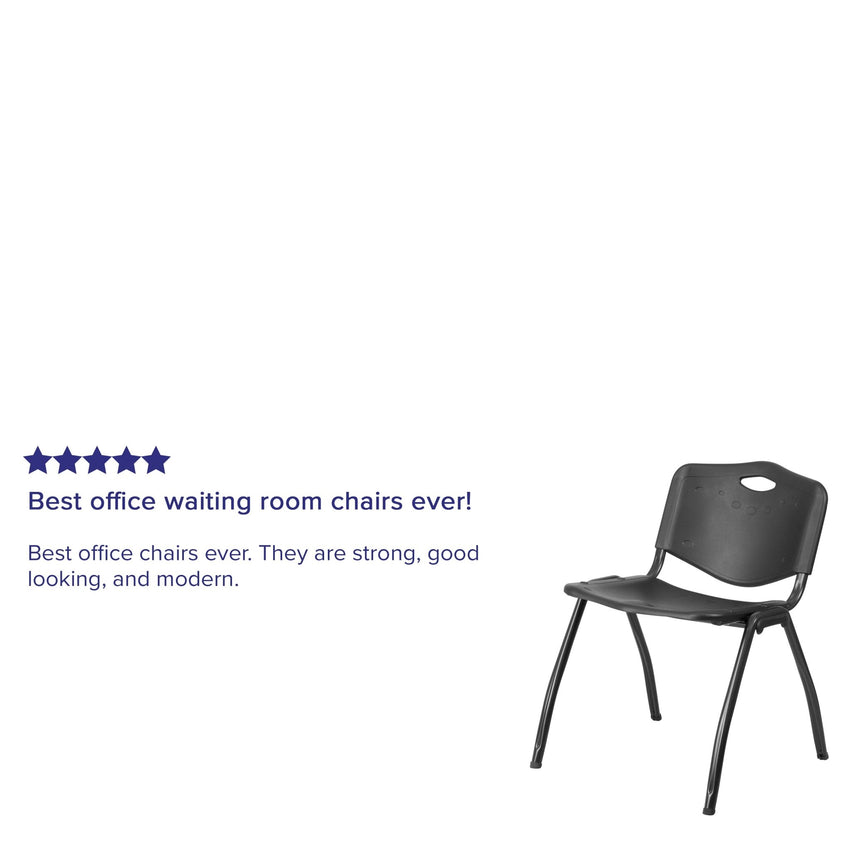 HERCULES Series 880 lb. Capacity Black Plastic Stack Chair - SchoolOutlet