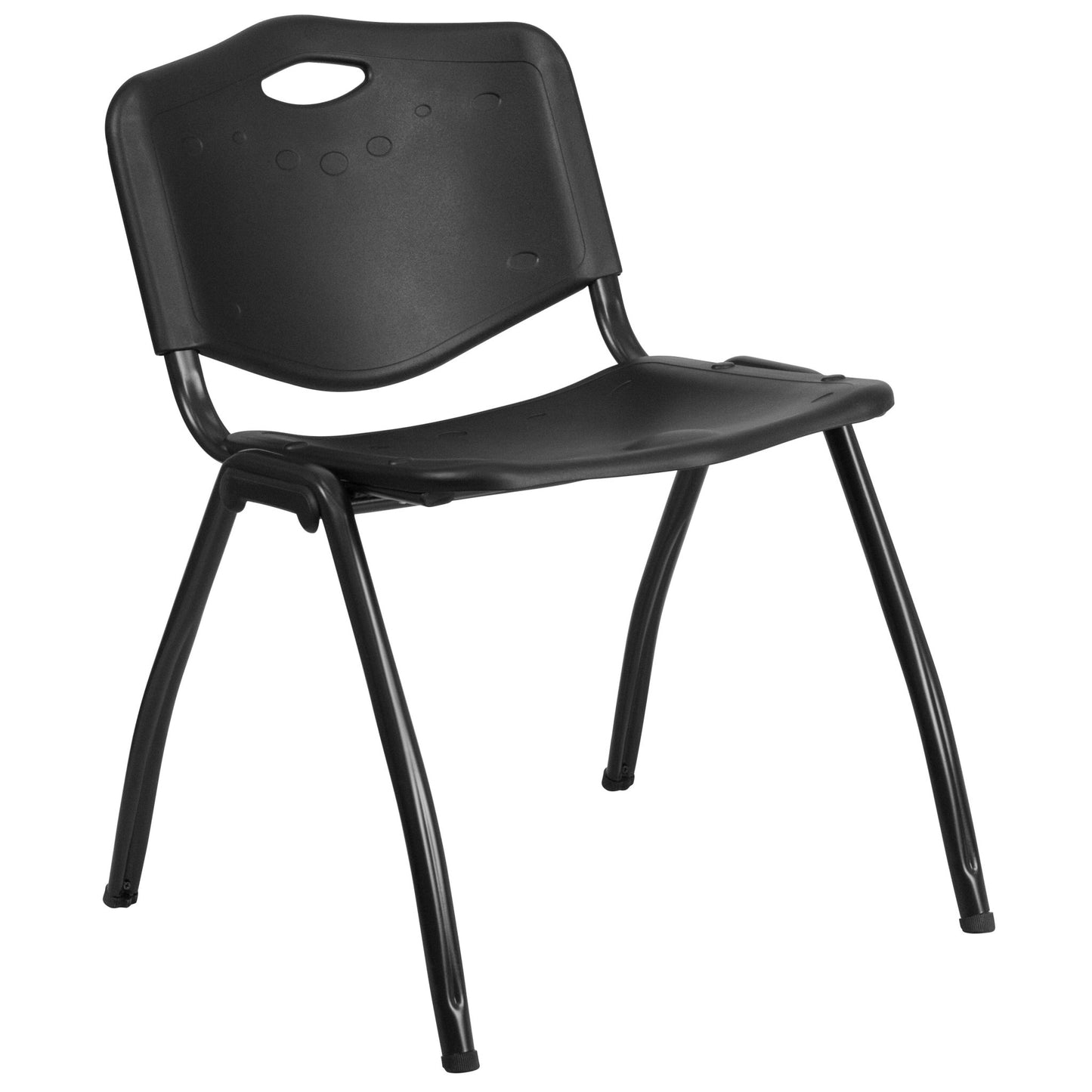 HERCULES Series 880 lb. Capacity Black Plastic Stack Chair - SchoolOutlet