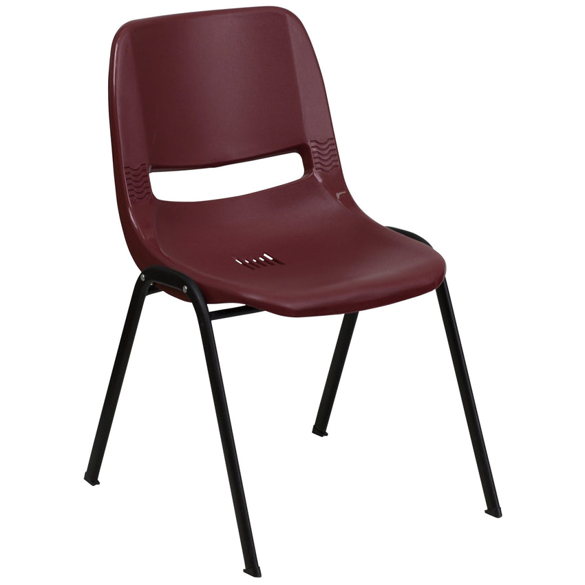 HERCULES Series 880 lb. Capacity Ergonomic Shell Stack Chair with Frame - SchoolOutlet