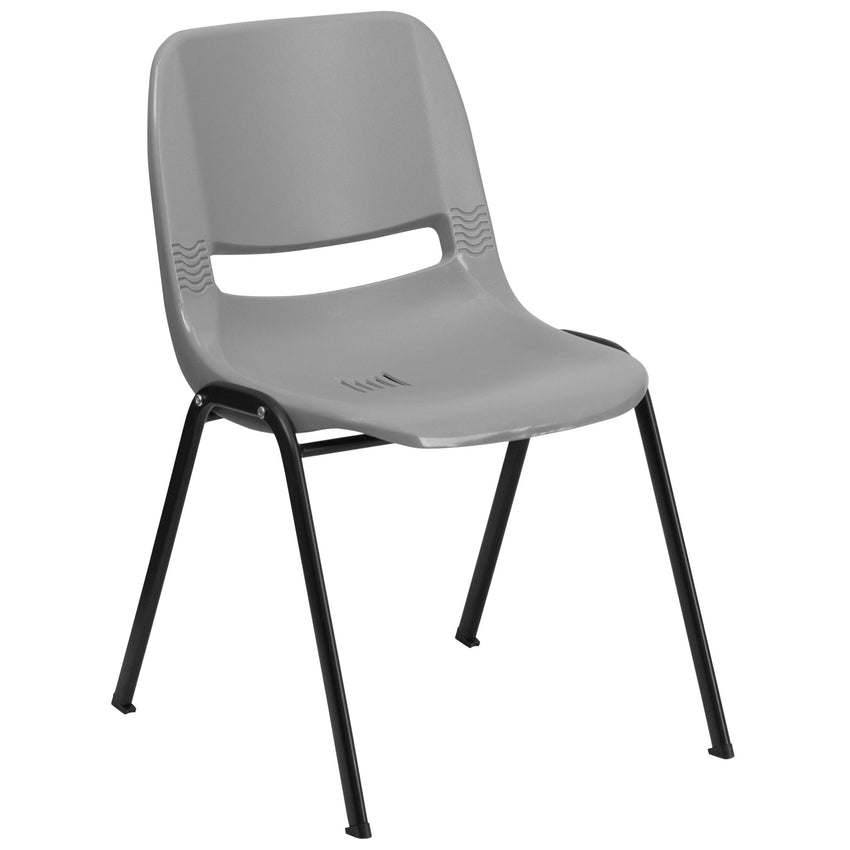 HERCULES Series 880 lb. Capacity Ergonomic Shell Stack Chair with Frame - SchoolOutlet