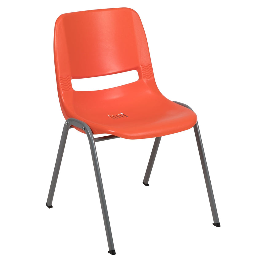 HERCULES Series 880 lb. Capacity Ergonomic Shell Stack Chair with Frame - SchoolOutlet