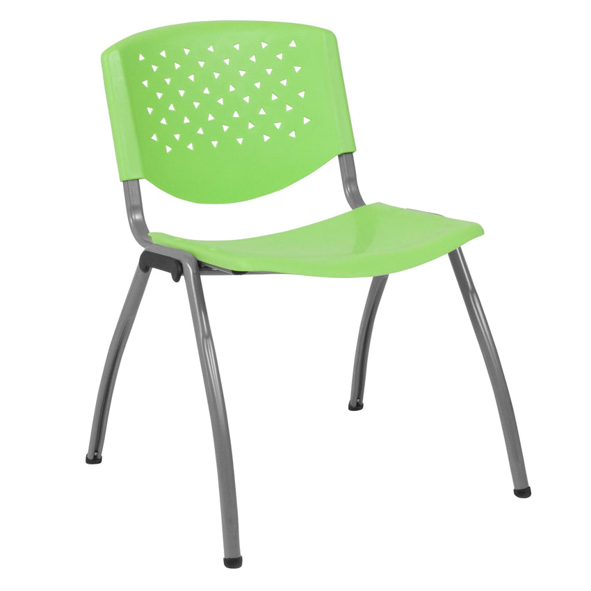 HERCULES Series 880 lb. Capacity Plastic Stack Chair with Titanium Powder Coated Frame - SchoolOutlet
