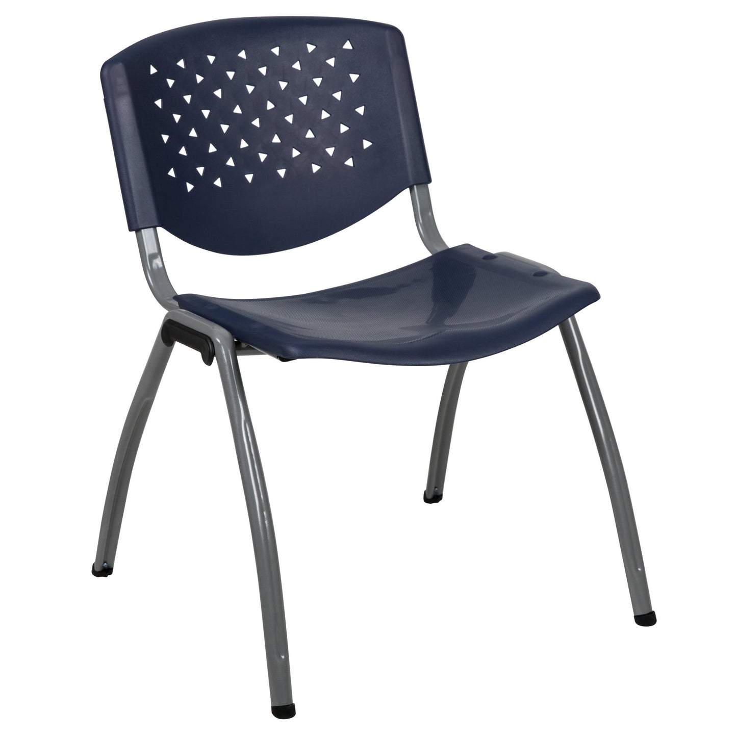 HERCULES Series 880 lb. Capacity Plastic Stack Chair with Titanium Powder Coated Frame - SchoolOutlet