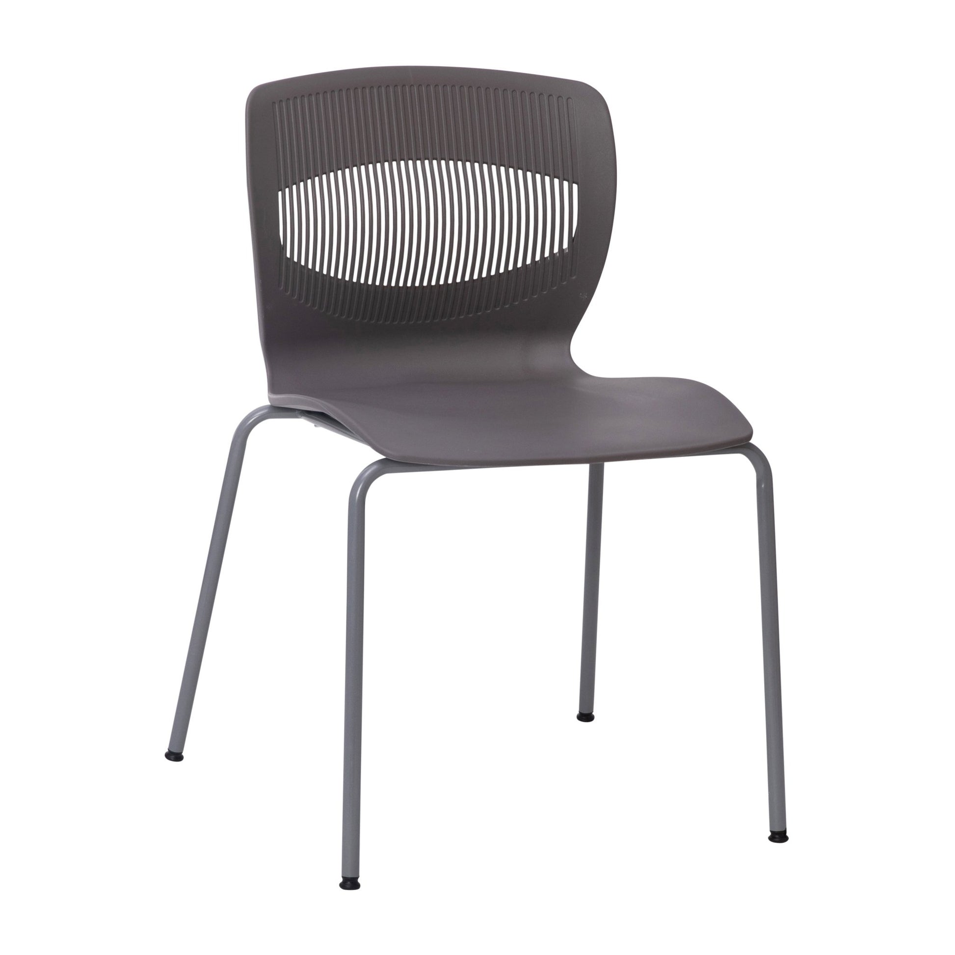 HERCULES Series Commercial Grade 770 lb. Capacity Ergonomic Stack Chair with Lumbar Support and Silver Steel Frame - SchoolOutlet