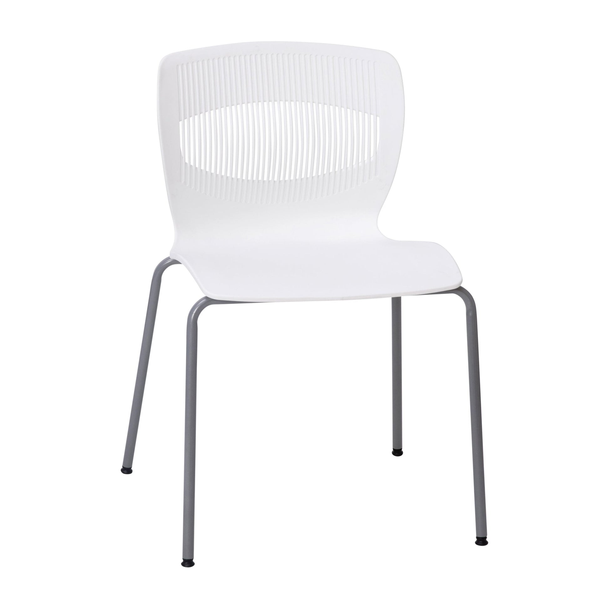 HERCULES Series Commercial Grade 770 lb. Capacity Ergonomic Stack Chair with Lumbar Support and Silver Steel Frame - SchoolOutlet
