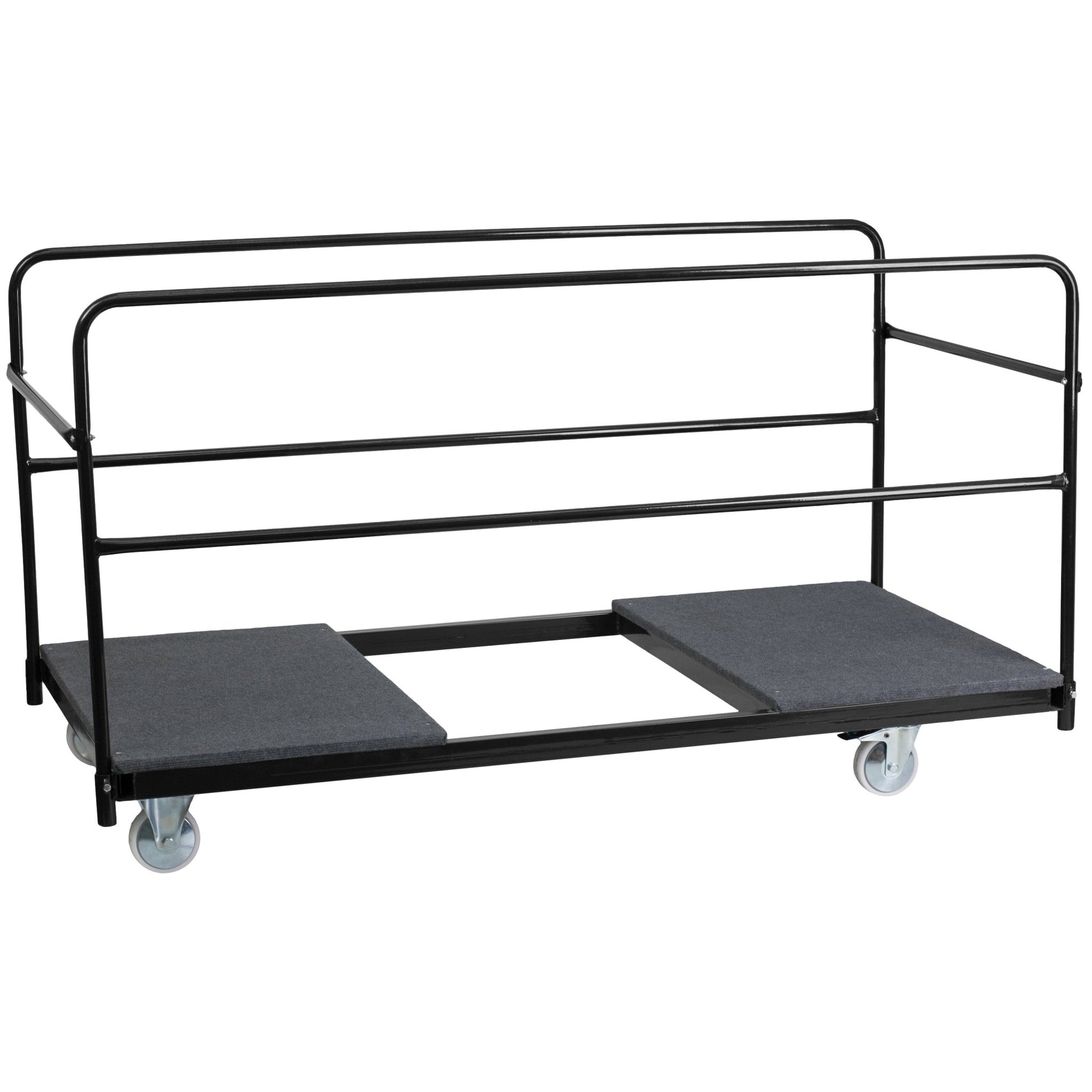 Neena Folding Table Dolly with Carpeted Platform for Round Tables - SchoolOutlet