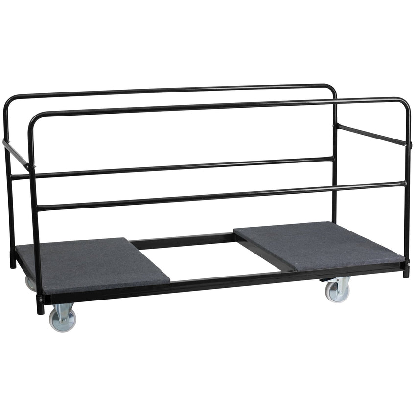 Neena Folding Table Dolly with Carpeted Platform for Round Tables - SchoolOutlet