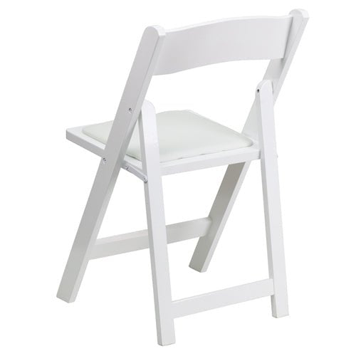 Flash Furniture HERCULES Series White Wood Folding Chair - Padded Vinyl Seat(FLA-XF-2901-WH-WOOD-GG) - SchoolOutlet