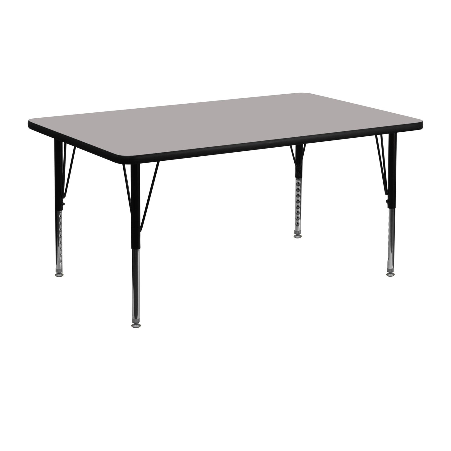 Wren Mobile 24''W x 48''L Rectangular HP Laminate Activity Table - Standard Height Adjustable Legs - SchoolOutlet