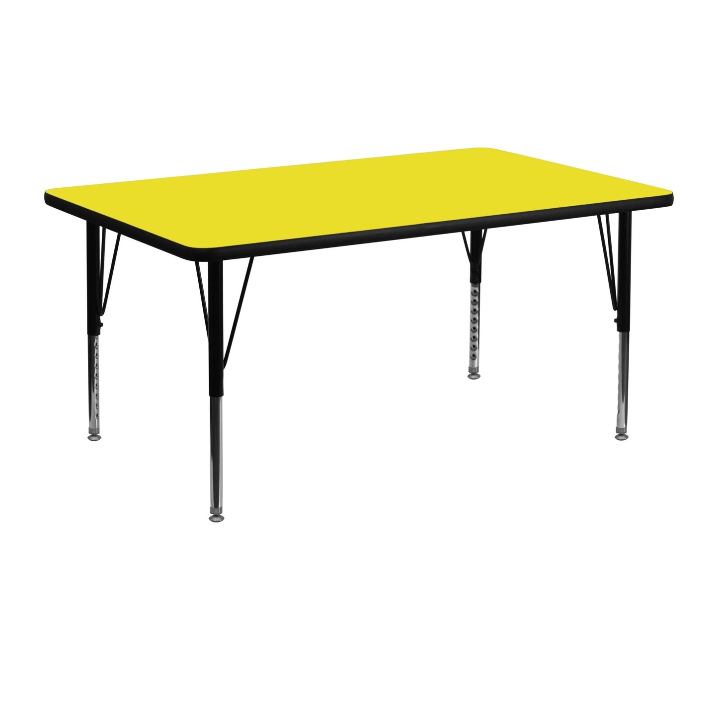 Wren Mobile 24''W x 48''L Rectangular HP Laminate Activity Table - Standard Height Adjustable Legs - SchoolOutlet