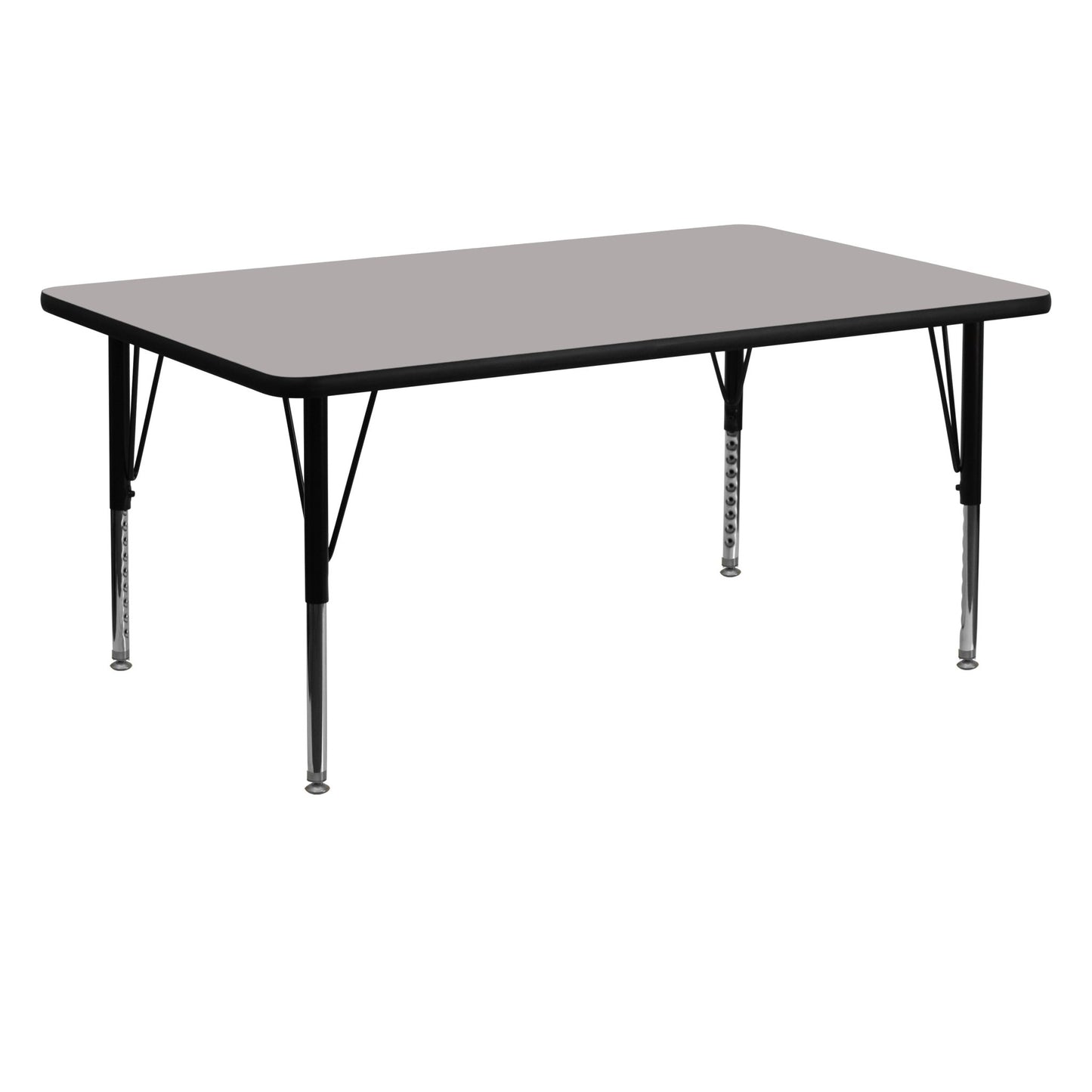 Wren Mobile 24''W x 60''L Rectangular HP Laminate Activity Table - Standard Height Adjustable Legs - SchoolOutlet