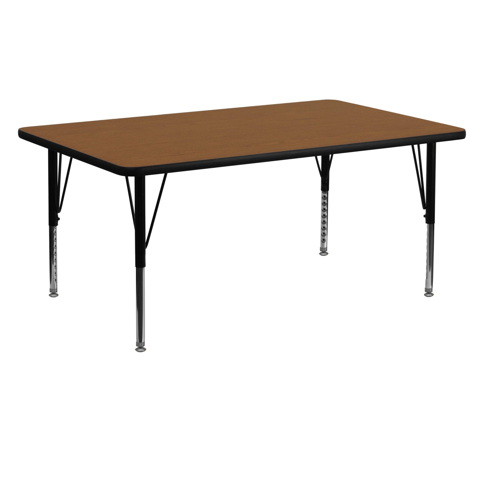 Wren Mobile 24''W x 60''L Rectangular HP Laminate Activity Table - Standard Height Adjustable Legs - SchoolOutlet