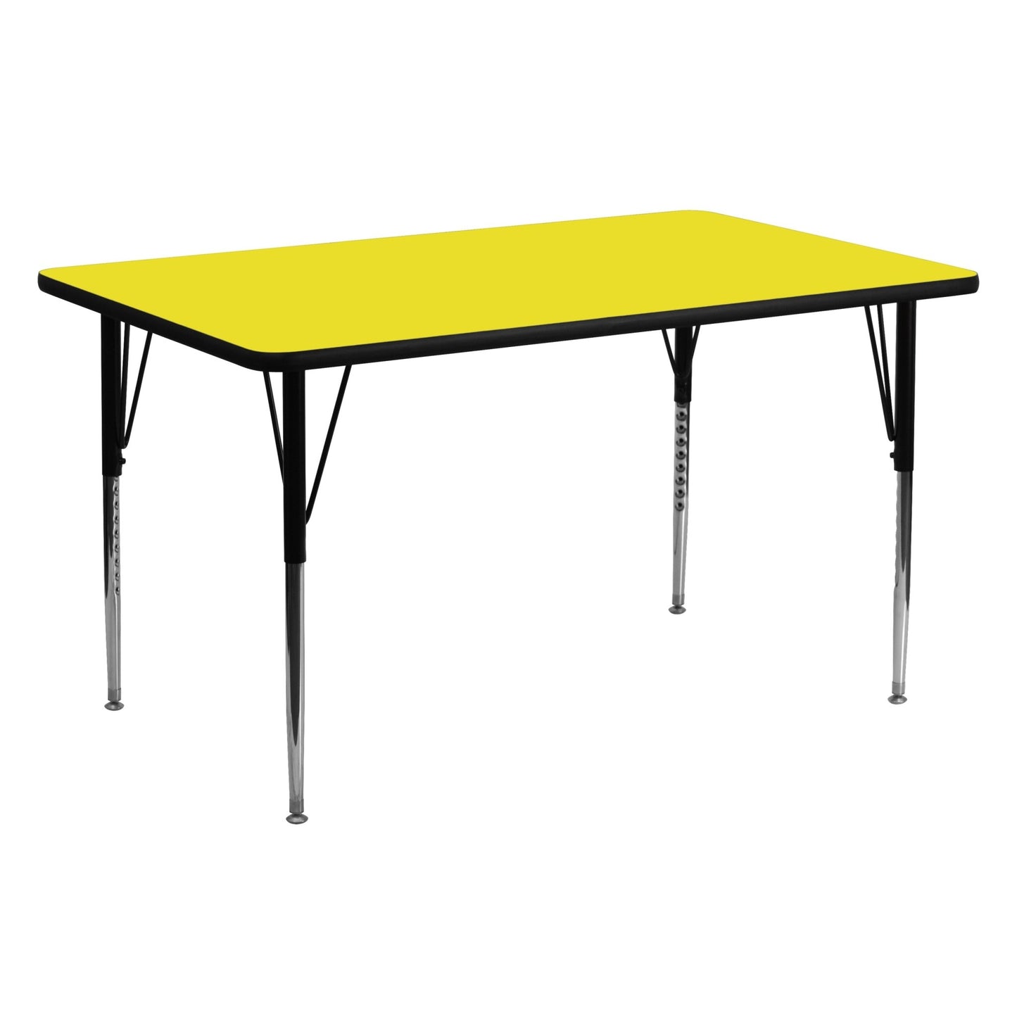 Wren Mobile 24''W x 60''L Rectangular HP Laminate Activity Table - Standard Height Adjustable Legs - SchoolOutlet