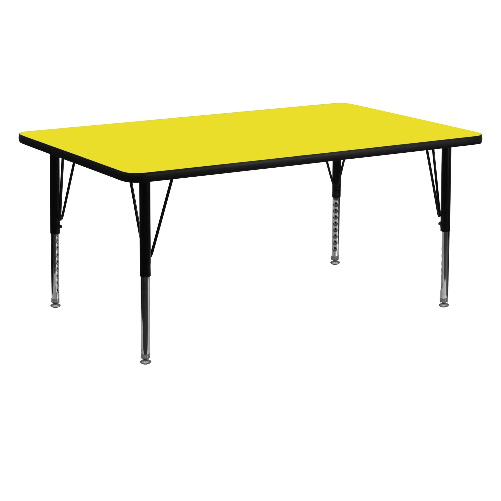 Wren Mobile 24''W x 60''L Rectangular HP Laminate Activity Table - Standard Height Adjustable Legs - SchoolOutlet