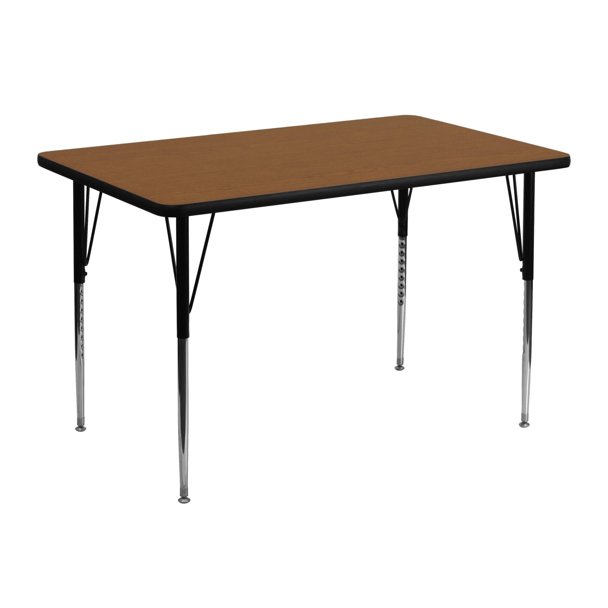 Wren Mobile 30''W x 48''L Rectangular HP Laminate Activity Table - Standard Height Adjustable Legs - SchoolOutlet