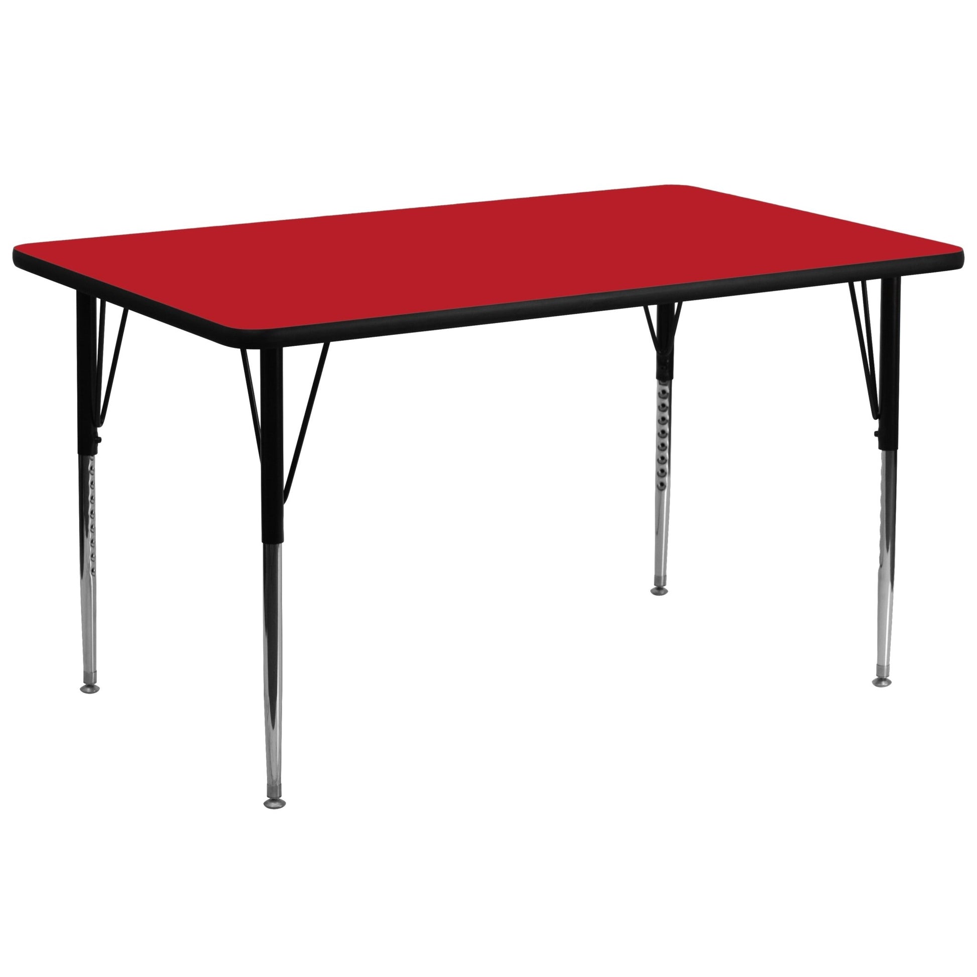 Wren Mobile 30''W x 72''L Rectangular HP Laminate Activity Table - Standard Height Adjustable Legs - SchoolOutlet