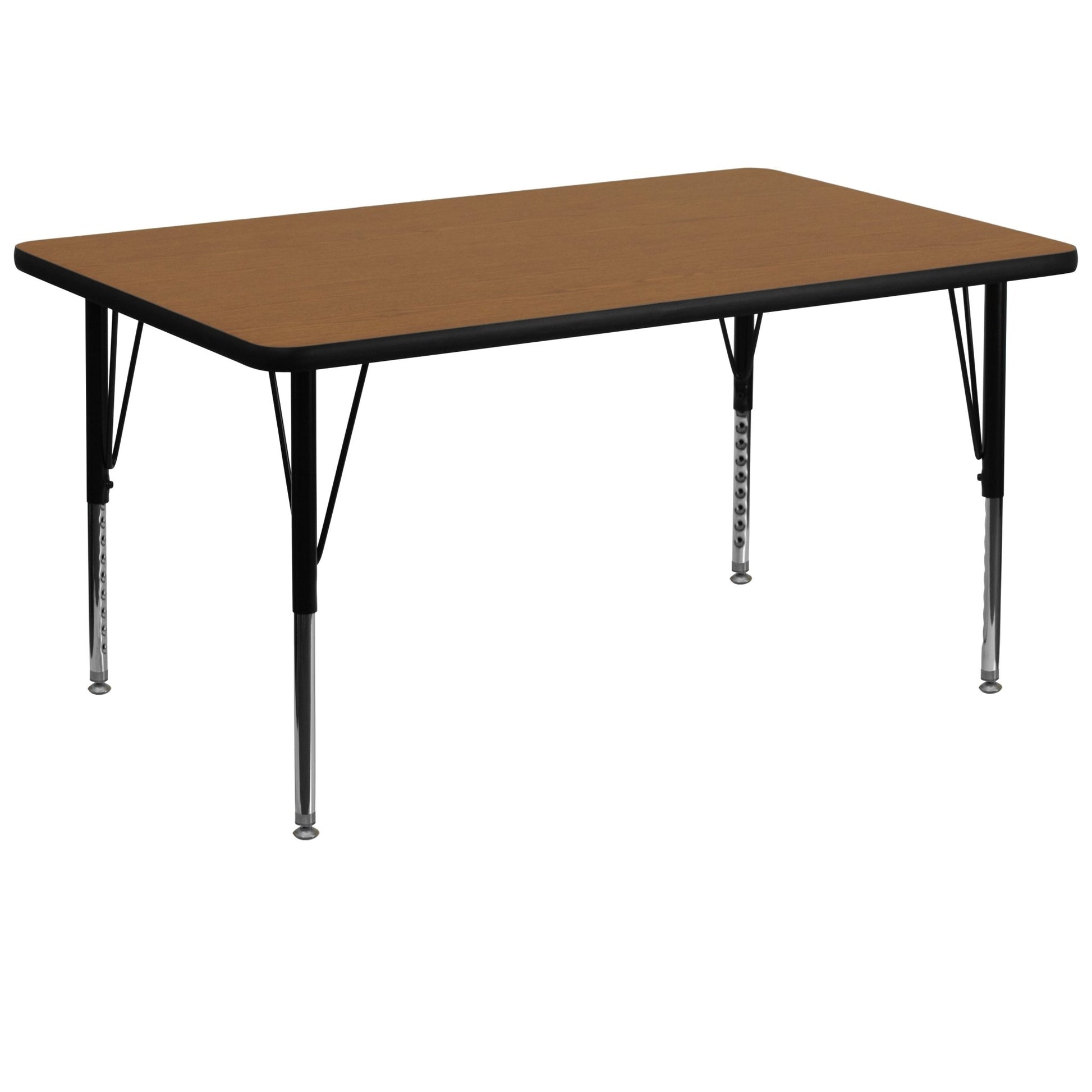 Wren Mobile 36''W x 72''L Rectangular Thermal Laminate Activity Table - Standard Height Adjustable Legs - SchoolOutlet