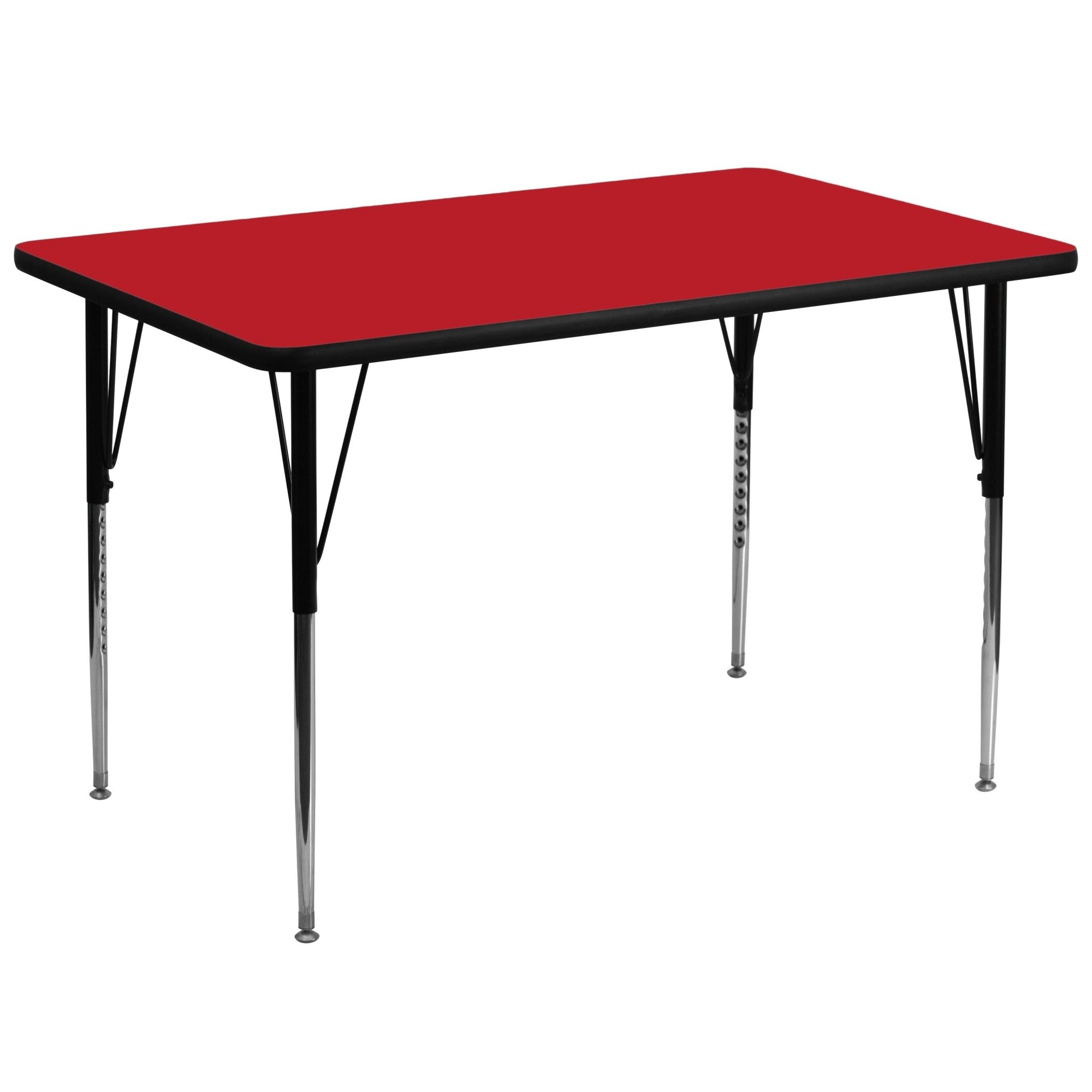 Wren Mobile 36''W x 72''L Rectangular HP Laminate Activity Table - Standard Height Adjustable Legs - SchoolOutlet