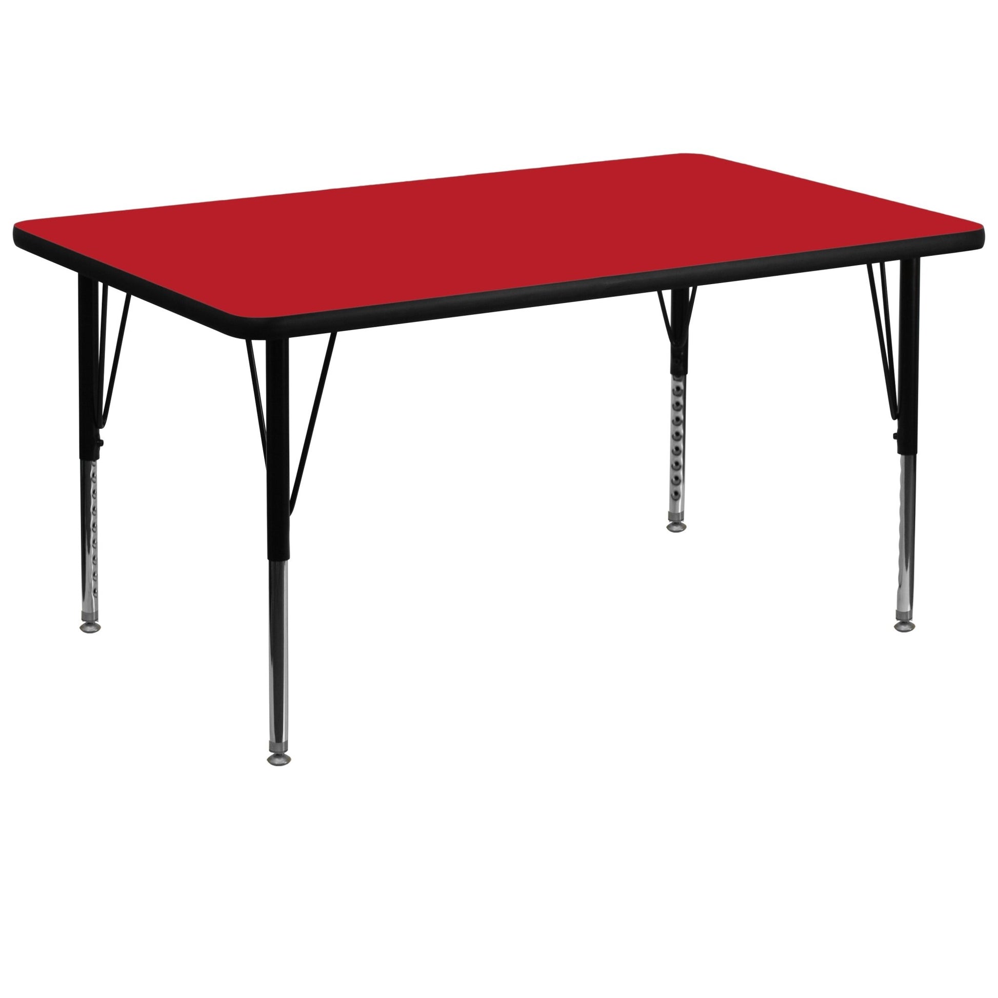 Wren Mobile 36''W x 72''L Rectangular HP Laminate Activity Table - Standard Height Adjustable Legs - SchoolOutlet