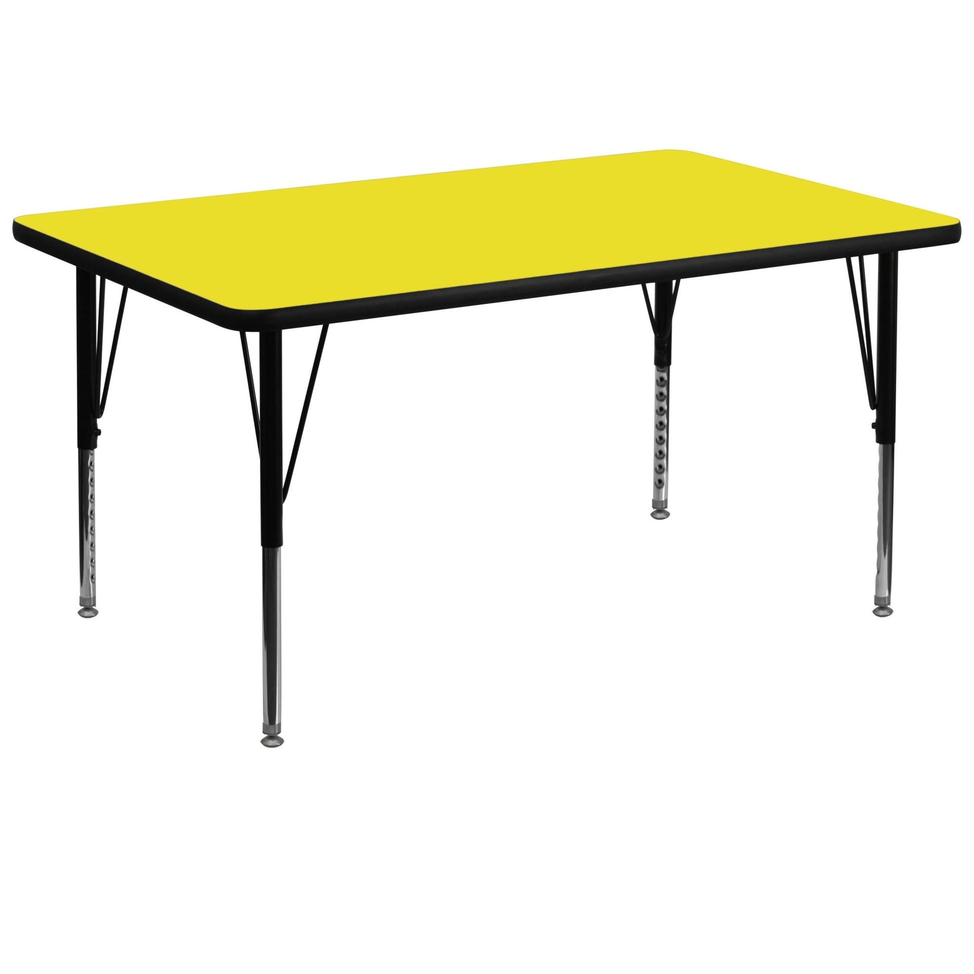 Wren Mobile 36''W x 72''L Rectangular HP Laminate Activity Table - Standard Height Adjustable Legs - SchoolOutlet
