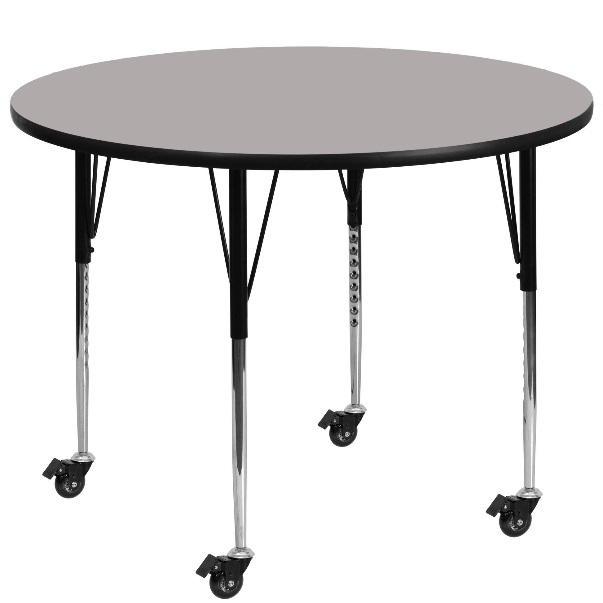 Wren Mobile 42'' Round HP Laminate Activity Table - Standard Height Adjustable Legs - SchoolOutlet