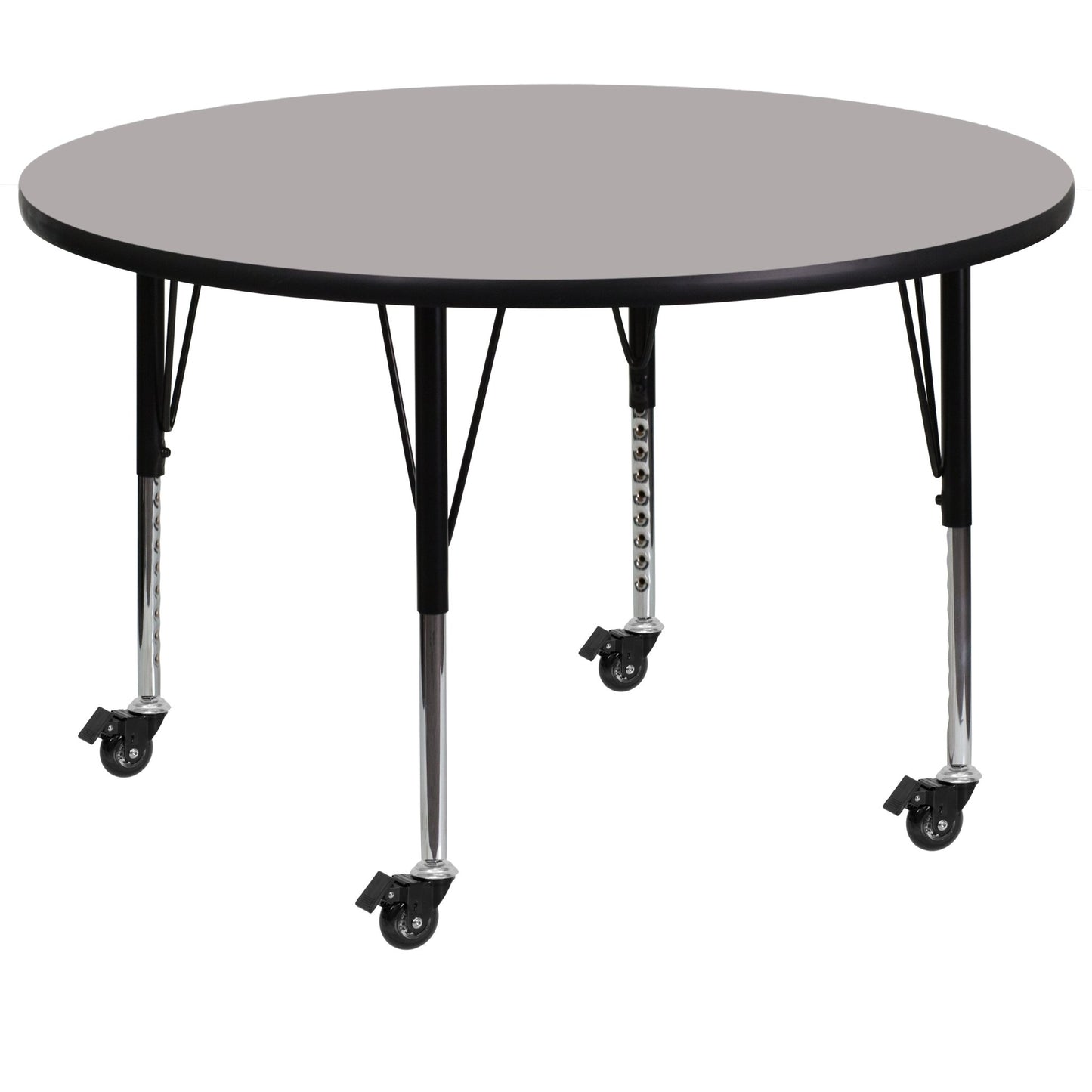 Wren Mobile 42'' Round HP Laminate Activity Table - Standard Height Adjustable Legs - SchoolOutlet