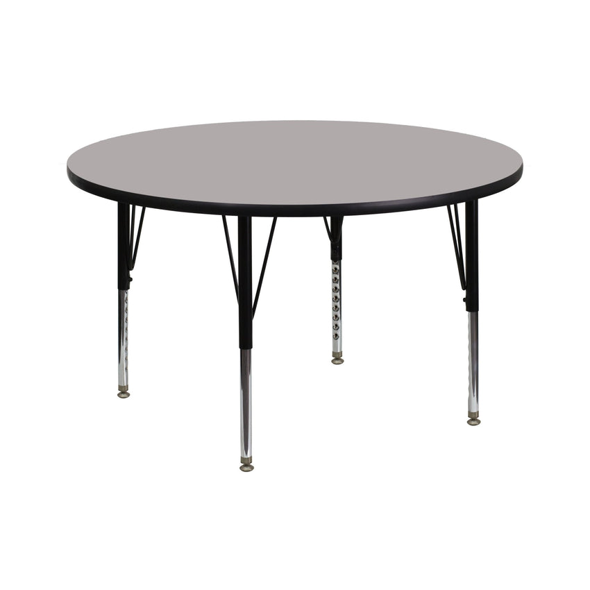 Wren Mobile 42'' Round HP Laminate Activity Table - Standard Height Adjustable Legs - SchoolOutlet