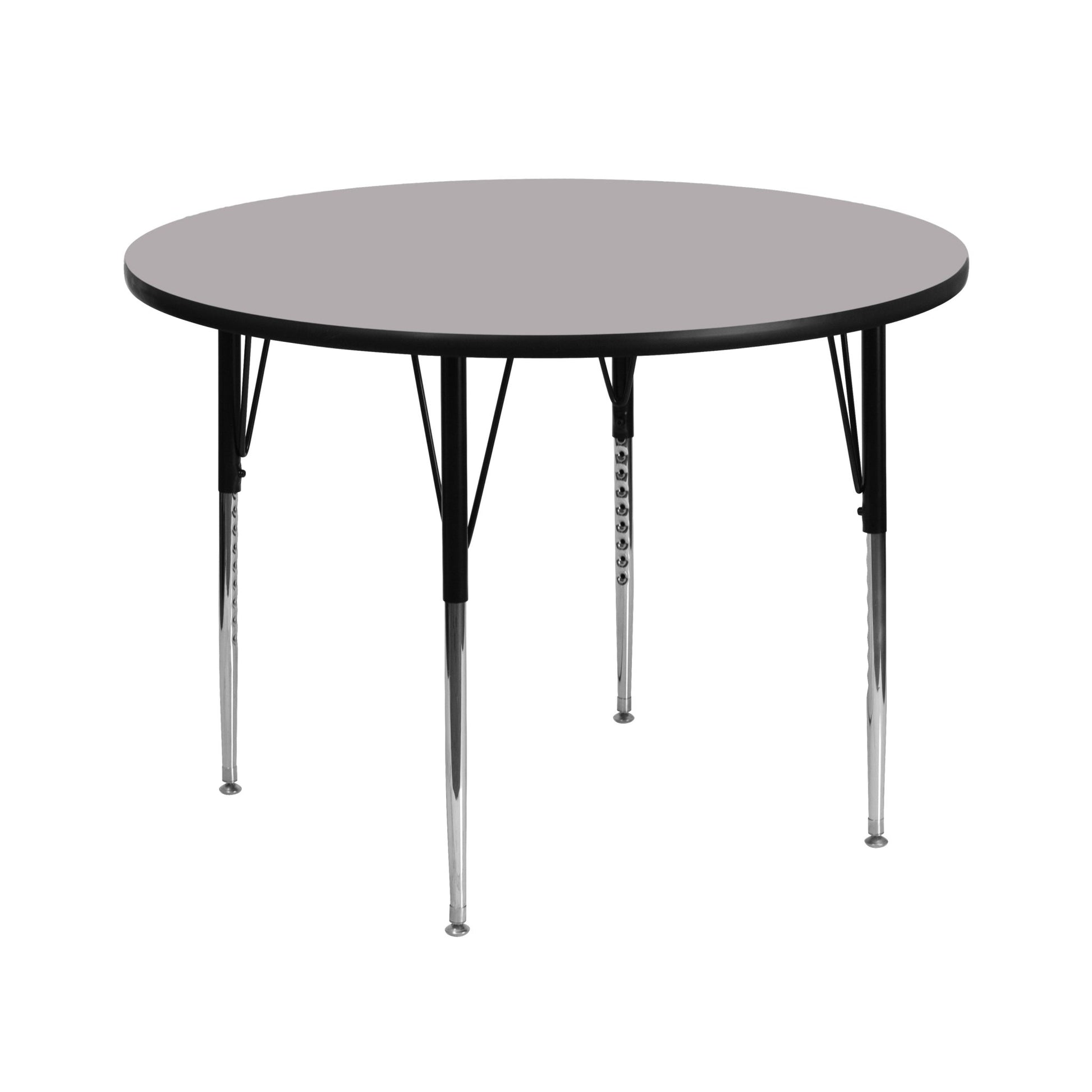 Wren Mobile 42'' Round Thermal Laminate Activity Table - Standard Height Adjustable Legs - SchoolOutlet