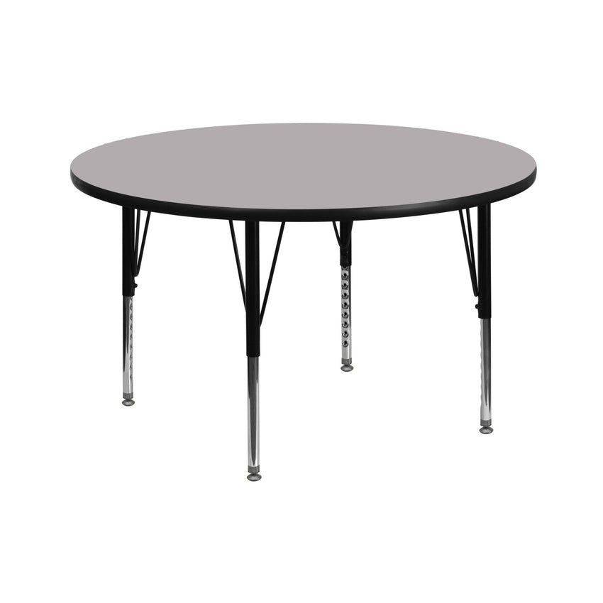 Wren Mobile 42'' Round Thermal Laminate Activity Table - Standard Height Adjustable Legs - SchoolOutlet