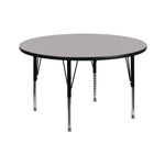 Wren Mobile 42'' Round Thermal Laminate Activity Table - Standard Height Adjustable Legs - SchoolOutlet
