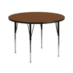 Wren Mobile 42'' Round HP Laminate Activity Table - Standard Height Adjustable Legs - SchoolOutlet