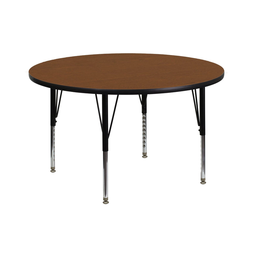Wren Mobile 42'' Round HP Laminate Activity Table - Standard Height Adjustable Legs - SchoolOutlet