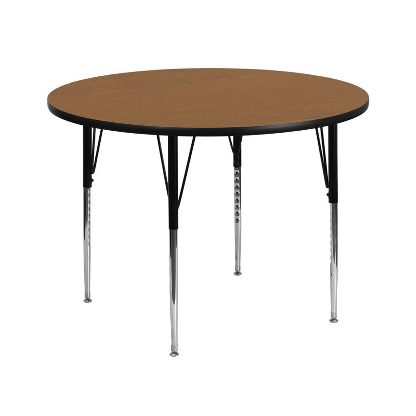 Wren Mobile 42'' Round Thermal Laminate Activity Table - Standard Height Adjustable Legs - SchoolOutlet