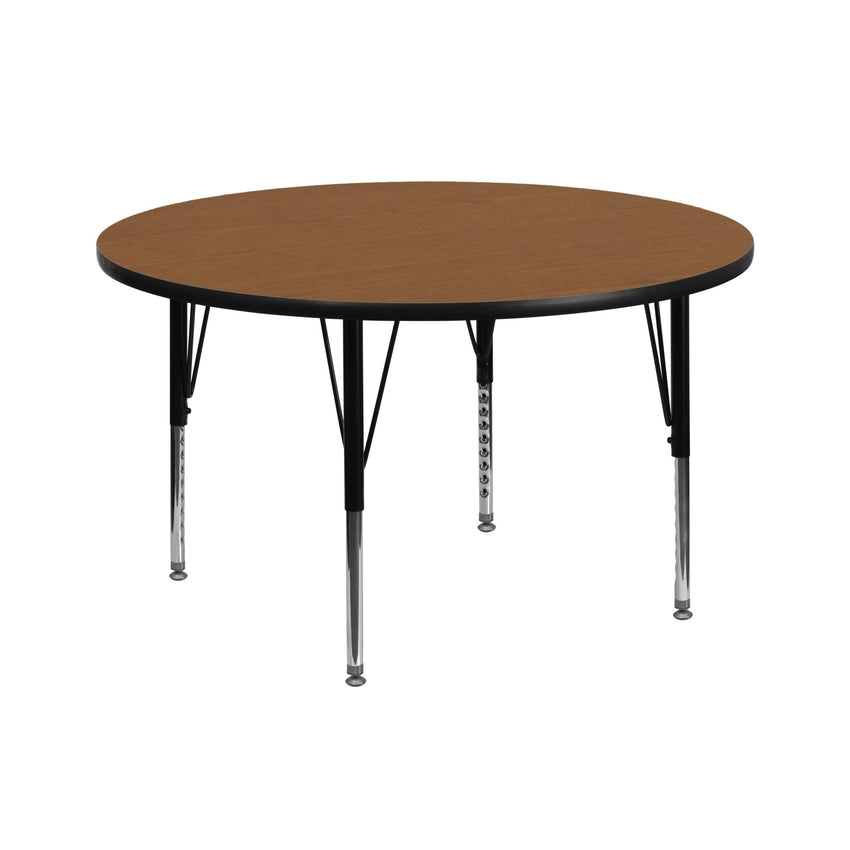 Wren Mobile 42'' Round Thermal Laminate Activity Table - Standard Height Adjustable Legs - SchoolOutlet