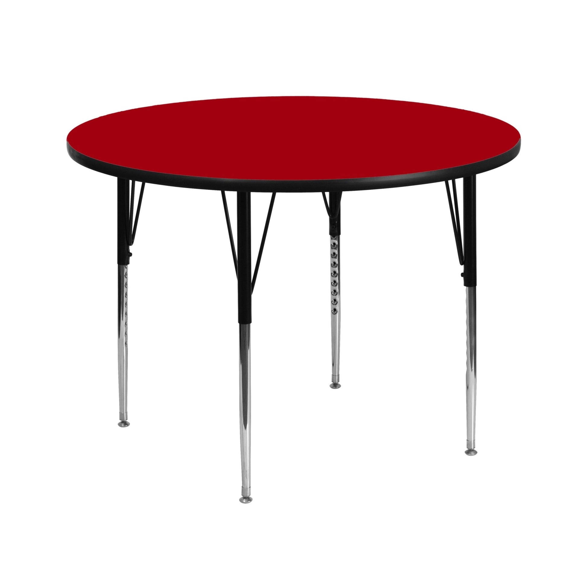 Wren Mobile 42'' Round Thermal Laminate Activity Table - Standard Height Adjustable Legs - SchoolOutlet