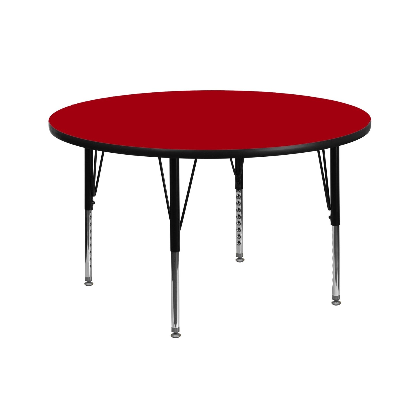 Wren Mobile 42'' Round Thermal Laminate Activity Table - Standard Height Adjustable Legs - SchoolOutlet