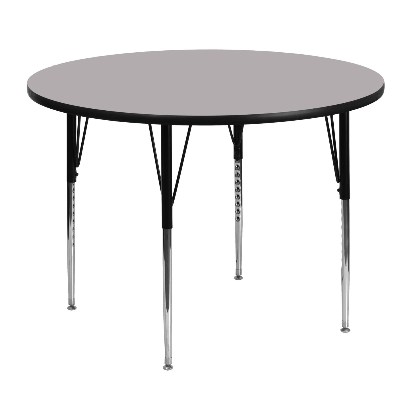 Wren Mobile 48'' Round Thermal Laminate Activity Table - Standard Height Adjustable Legs - SchoolOutlet