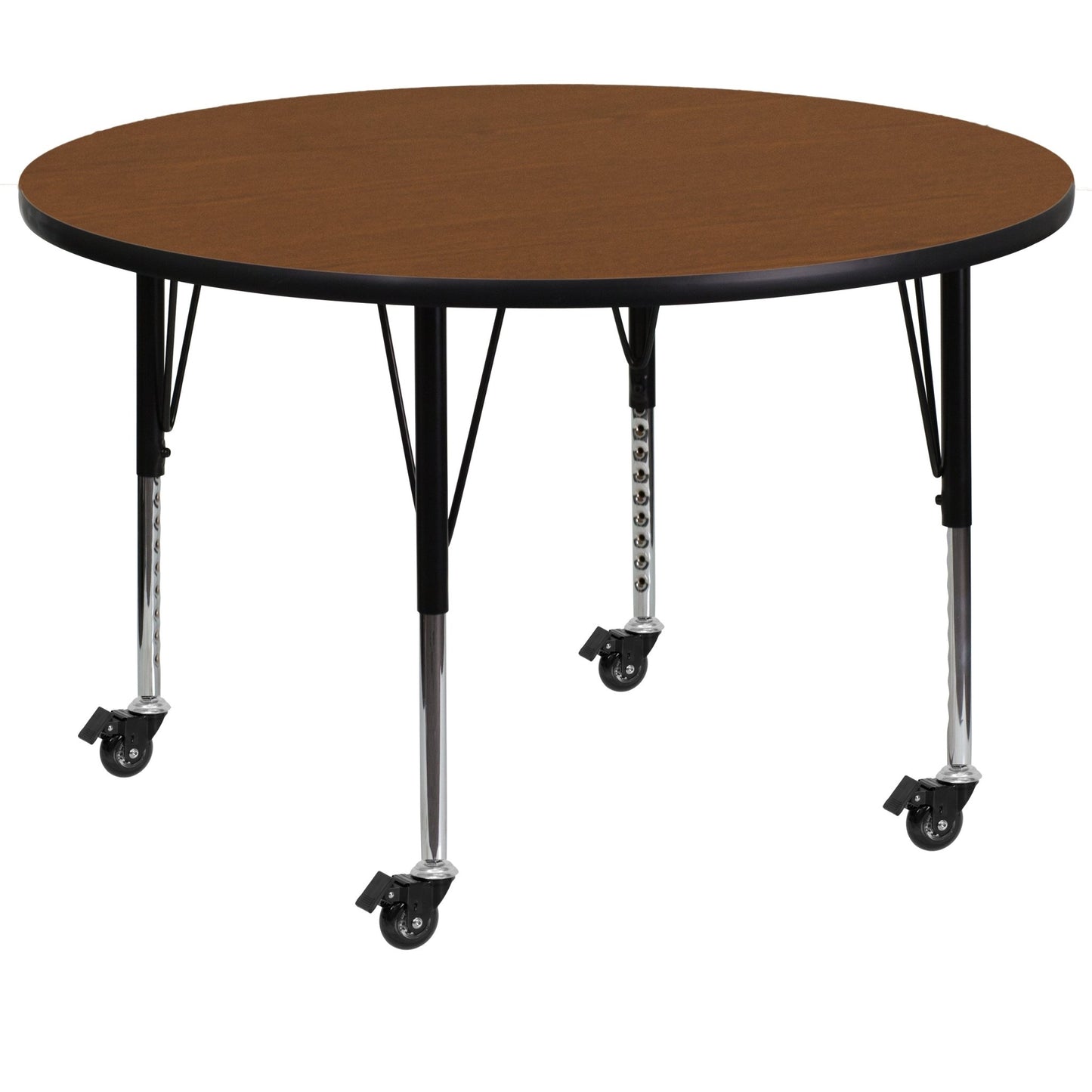 Wren Mobile 48'' Round HP Laminate Activity Table - Standard Height Adjustable Legs - SchoolOutlet