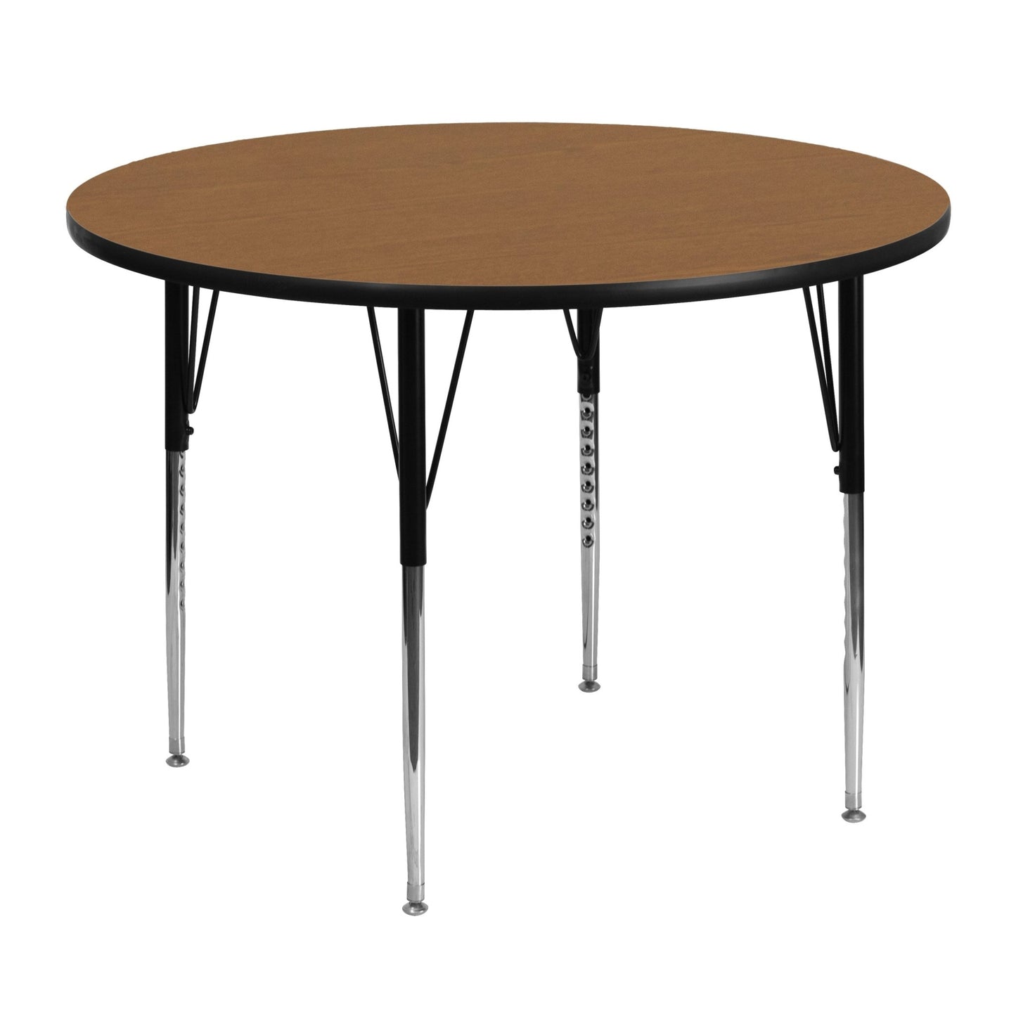 Wren Mobile 48'' Round Thermal Laminate Activity Table - Standard Height Adjustable Legs - SchoolOutlet