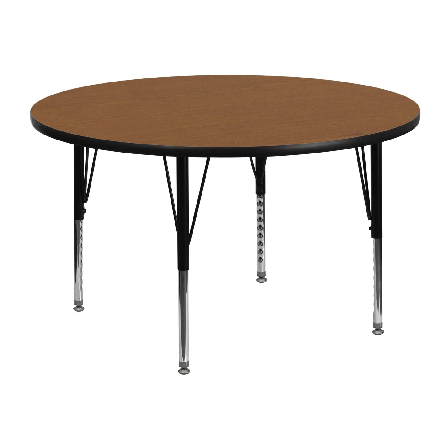 Wren Mobile 48'' Round Thermal Laminate Activity Table - Standard Height Adjustable Legs - SchoolOutlet