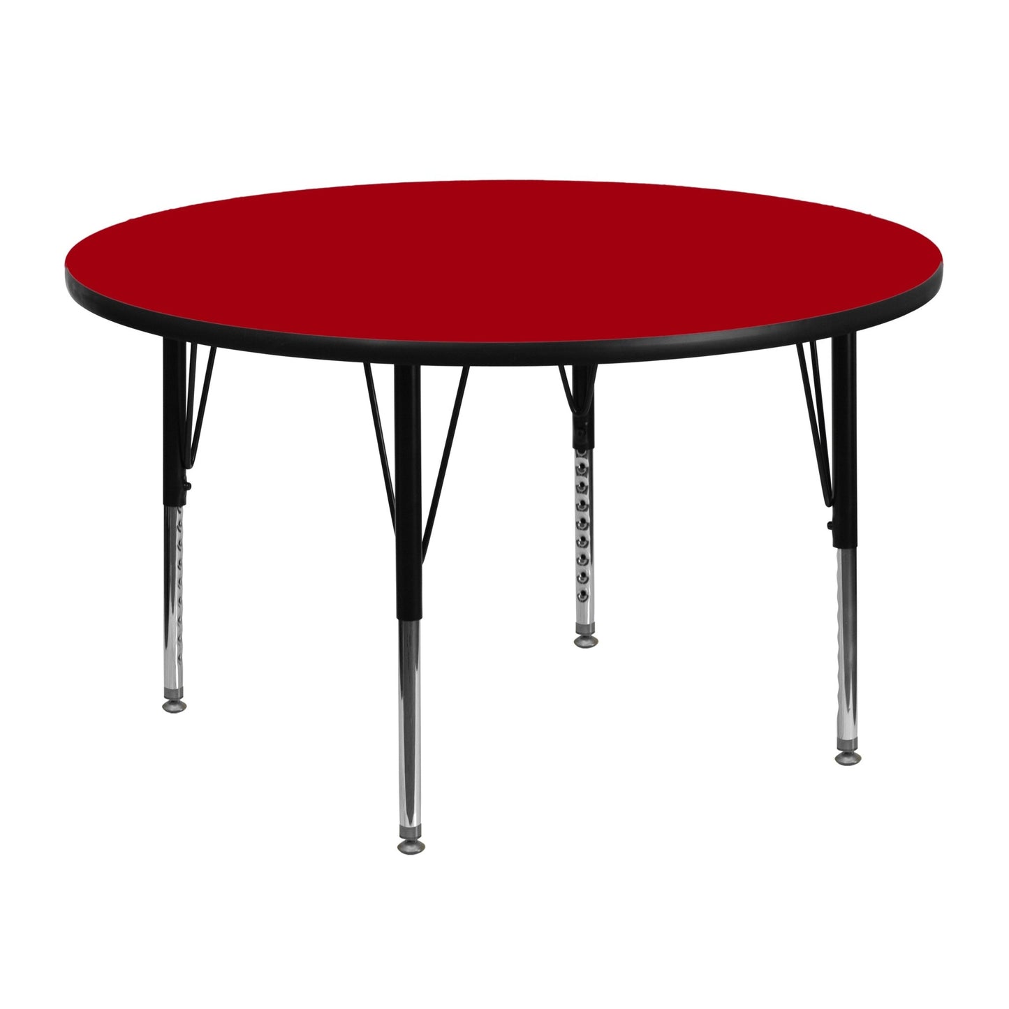 Wren Mobile 48'' Round Thermal Laminate Activity Table - Standard Height Adjustable Legs - SchoolOutlet