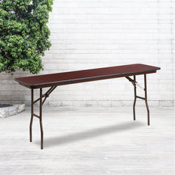 Frankie 6-Foot Mahogany Melamine Laminate Folding Training Table